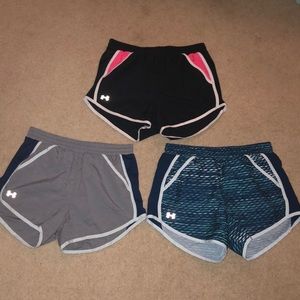 under armour running shorts (price includes all 3)